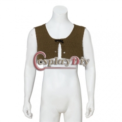 Anime Fiona Shrek Cosplay Costume Unisex Knitted Cardigan Sweater Vest Crop Tops Halloween Party Role Play Outfits