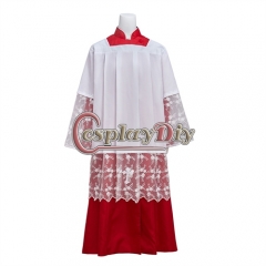 Medieval Gothic Long Dresses Short Blouse Gown Retro Renaissance Victorian White Lace Tops Halloween Party Costumes