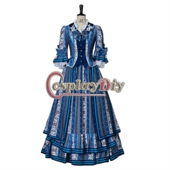 The Phantom of the Opera Cosplay Costumes Vintage Medieval Floral Dress Evening Party Ball Gown Stage Performance Clothing