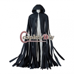 Mistborn Vin Cosplay Costume Unisex Hooded Cardigan Cloak Gothic Punk Black Cape Halloween Party Role Play Robe