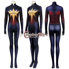 2023 The Marvels Captain Marvel Cosplay Spandex Bodysuit