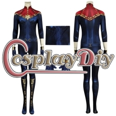 The Marvels Captain Marvel Cosplay Costume Carol Danvers Spandex Bodysuit