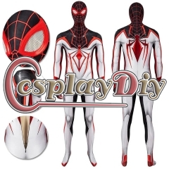 Spider-man Tracksuit Spiderman Miles Morales White Cosplay Suit
