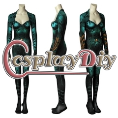 Mera Cosplay Costume Spandex 3D Printed Jumpsuits
