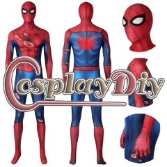 Avenger Spiderman Cosplay Costumes Battle Damaged Edition PS5 Spandex Bodysuit