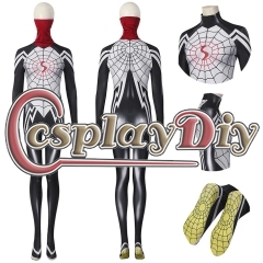 Silk Cindy Moon Cosplay Costume For Ladies Spiderman Spandex Bodysuit
