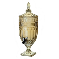 Golden 4.5L Glass Juice Dispenser