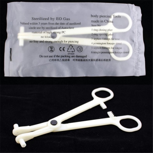 Disposable Ear Lip Navel Nose Tongue Septum Forceps Plier Clamp Tool Body Piercing Accessory Permanent Makeup Accessories