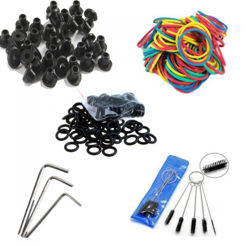 Tattoo Grommets Nipples O-rings Brushes Hex Key Brush Tools Accessory Set Supply