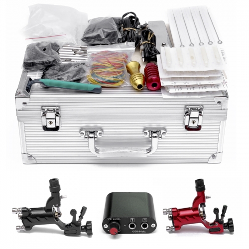 Beginner Starter Complete Tattoo Kit Professional Tattoo Machine Kit 2 Rotary Machine Guns