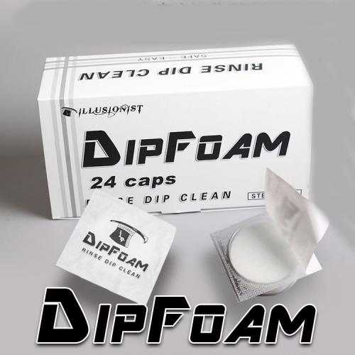 24pcs/box Tattoo Disposable Dip Foam for Rinse Dip Clean Needle and Tip Professional Cartridge DipFoam Cleaning Cup Tattoo Clean