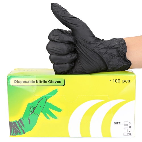 Tattoo Gloves 100PCS NitrileTattoo Gloves Black  Disposable Nitrile Available Accessories