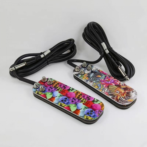 Skull Footswitch 1.5M Wire Graffiti Tatoo Pedal Rubber Non-slip Tatu Foot Switch