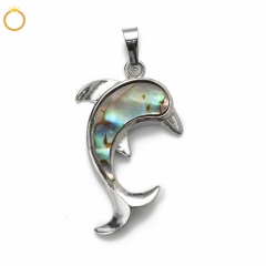 MOP11 Lovely Dolphin Charm Abalone Shell Pendant for Children