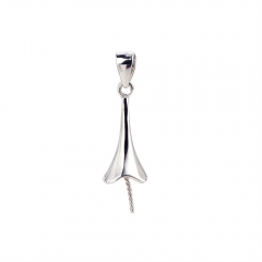 SSP135 Pendant Mounting for Round Pearl 925 Silver Jewellery Blanks