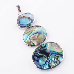 MOP08 Three Combined Paua Abalone Shell Pendant