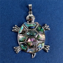 MOP193 Ocean Themed Jewellery Paua Abalone Shell Turtle Pendant