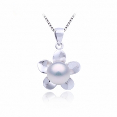 SSP108 Plumeria Flower Pendant Pearl Mounts 925 Sterling Silver DIY Findings for Jewelry Designed by Jewelers