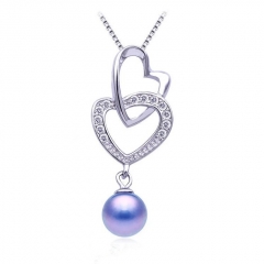SSP50 Love Heart 925 Sterling Silver Pendant Mounting for Round Pearl