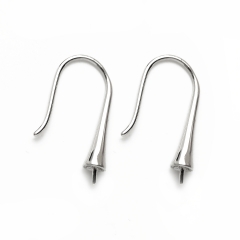 SSE107 Pearl Jewellery Making 925 Sterling Silver Unfinished Earring Hooks