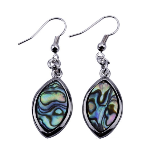 MOP246 Marquise Shape Earrings Paua Abalone Shell