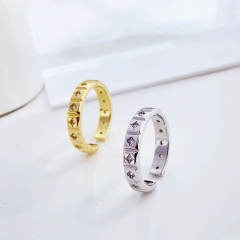 9JL09 Chunky Band 925 Sterling Silver Simple Rings Trendy Zircon Jewelry