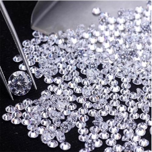 Small Loose Gemstones Moissanite Stone Round 0.7mm To 2.9mm DEF Melee Beads For Jewelry Making