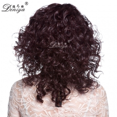 2017 New arrival cute curly matural color synthetic cosplay wig