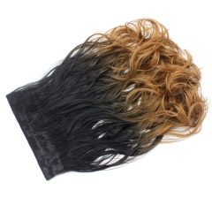 New arrival ombre color wholesale synthetic clip in hair extensions for lady
