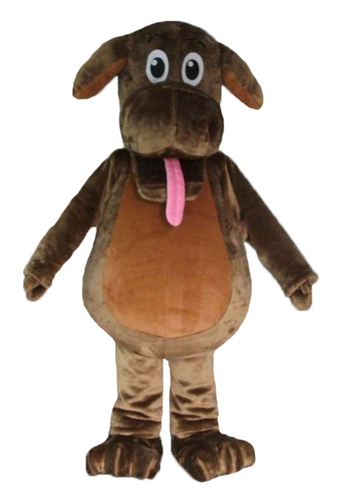 Cute Brown Dog Costume with Round Stuffed Body Full Adult Mascot Outfit Dog Fancy Dress Custom Professional Mascots