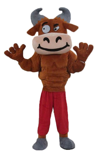 Adult Size Fancy Bull mascot outfit Party Costume Outfits Custom Animal Mascots for Advertising Team Mascot Character Design Deguisement Mascotte