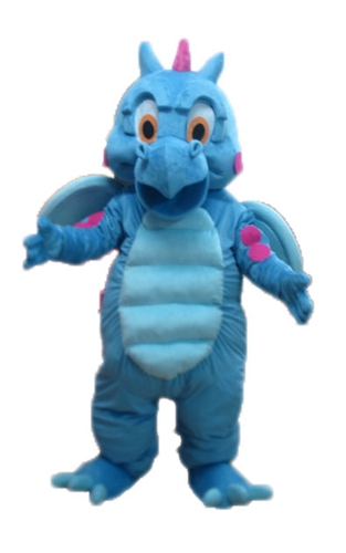 Full Mascot Costume Blue Dinosaur Adult Size Fancy Dress for Festivals Custom Made Mascots for School and College