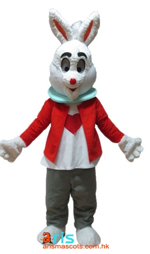 Fancy Easter Bunny Rabbit  mascot outfit Deguisement Mascotte Custom Mascots Arismascots Professional Team Mascot Maker Company