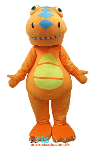 Fancy  Dinosaur Train Buddy Mascot Costume Dinosaur Cosplay Dress for Party Cartoon Character Mascot Outfits for Sale