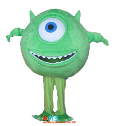 Adult Fancy Mike Wazowski  Mascot Costume Cartoon Character Costumes for Party Mascots Custom Company