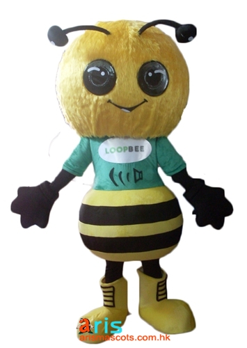 Funny Bumblee Bee Mascot Costume Insect Mascot Made Cartoon Mascot Costumes for Kids Birthday Party Custom Mascots at Arismascots Character Design