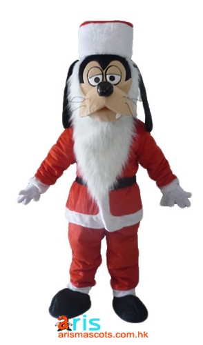 Adult Size Fancy Goofy Dog  Mascot Costume Christmas  Deguisement Mascotte Custom Mascots Arismascots Professional Team Mascot Maker Company