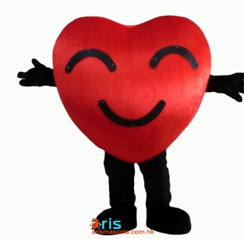 Red Heart Mascot Suit Advertising Mascots  Custom Team Mascots Sports Mascot Costume Desuisement Mascotte Character Design Company ArisMascots