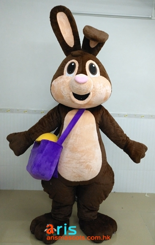 Brown Rabbit Bunny Suit Full Body Plush Mascot Costume Easter Bunny Adults Fancy Dress for Events Carnival Costumes