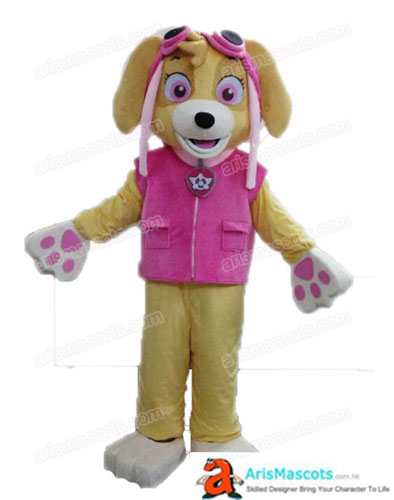 Full Body Mascot Suit Adult Costumes Paw Patrol Skye Dog Fancy Dress Cartoon Character Outfit for Birthday Party