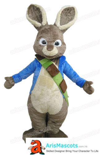 Adult Size Lovely Peter Rabbit Mascot Costume for Easter Holiday Events Full Body Plush Suit Peter Rabbit Fancy Dress