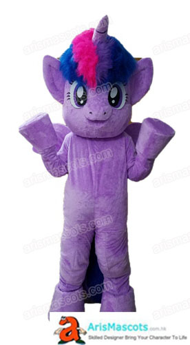 Purple Pony Sparkle Twilight Mascot Costume for Birthday Party ,Buy Mascots Online Custom Mascot Costumes