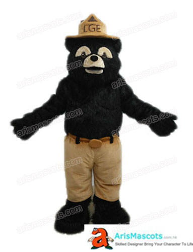 Adult Fancy Black Bear Mascot Costume Custom Sport Mascots for Advertising Team Mascot for Sale Deguisement Mascotte Quality Mascot Maker Arismascots