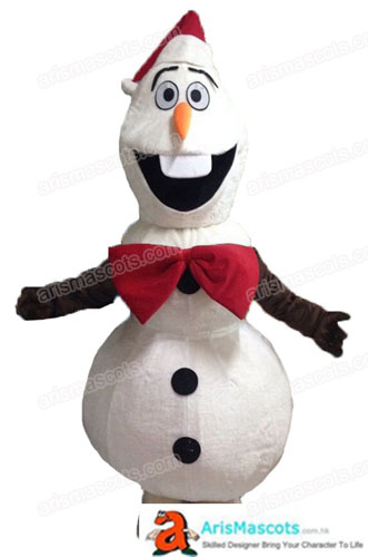 Adult Fancy Frozen Olaf Snowman Mascot Costume Cartoon Character mascot costumes for birthday party