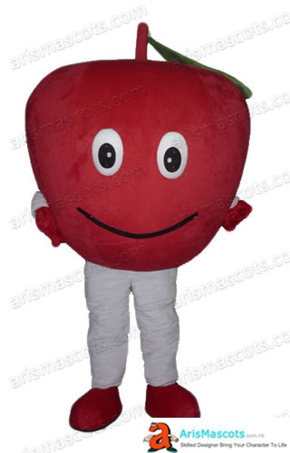 Lovely Red Apple Mascot Costume Deguisement Mascotte Mascots Fruit Adult Size Full Body Plush Fursuit Carnival Fancy Dress