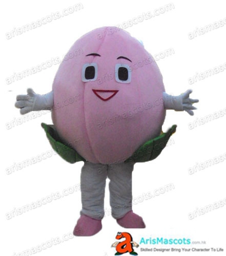 Adult Fancy Peach Mascot Costume  Fruit Mascots Advertising Cosplay Costume Advertising Mascots Custom Funny Mascot Costumes for Sale
