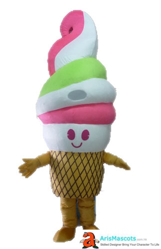 Funny Ice Cream Mascot Costume Deguisement Mascotte Cosplay Dress Food Mascots for Sale Custom Professional Mascot Design Advertising Mascots