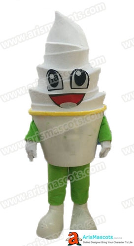 Funny Ice Cream Mascot Costume  Cosplay Dress Food Mascots for Sale Custom Professional Mascot Design Advertising Mascots Deguisement Mascotte Custom