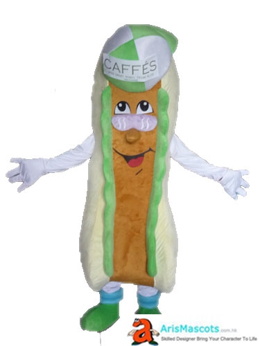 Funny Hotdog Mascot Costume Deguisement Mascotte Hot Dog Cosplay Suit Food Mascots for Sale Custom Advertising Mascots