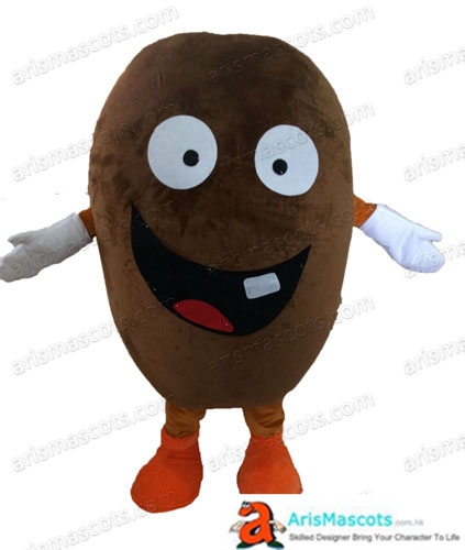 Funny Bean Mascot Costume Deguisement Mascotte Bean Cosplay Dress Food Mascots for Sale Custom Professional Mascot Design Advertising Mascots